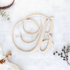 Single Letter Wooden Monogram (Instant Font Preview)