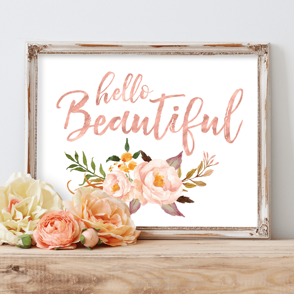 Tribal Rose - Hello Beautiful - Instant Download