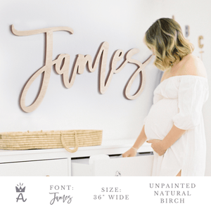 Best Selling James Font - Script Cutout Name Sign