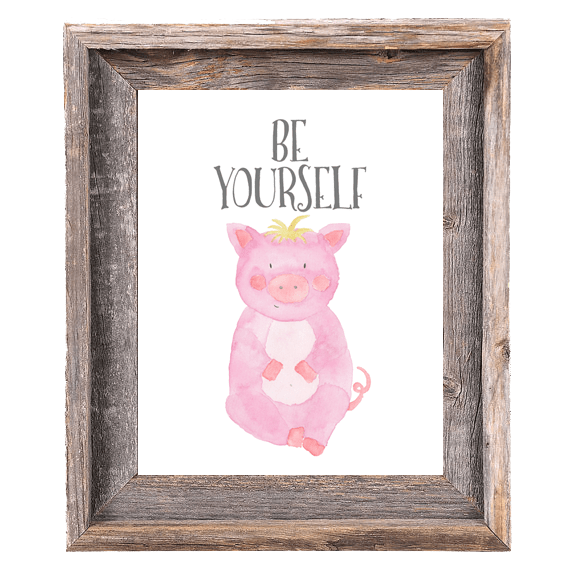 Provincial Collection - Pig - Be Yourself - Print