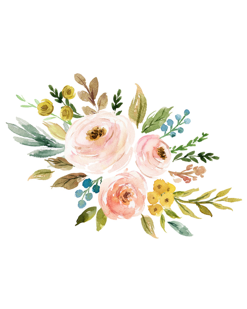 Printable Watercolor Floral Painting - Watercolor Flower Print